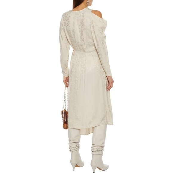 nwt IRO Arty Neutral Leopard Print Ecru Midi Dress - Picture 10 of 11